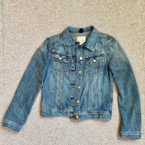🌷 Vintage J. Crew Antique Sanded Blue Denim Jacket